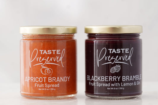 Jars of Apricot Brandy and Blackberry Bramble